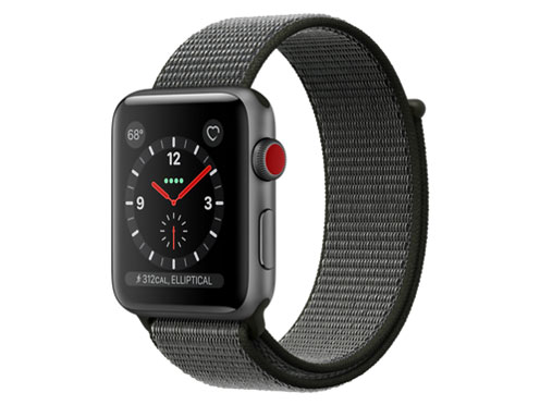 Apple Watch Series 3 GPS+Cellularモデル 42mm MQKR2J/A [ダークオリーブスポーツループ]