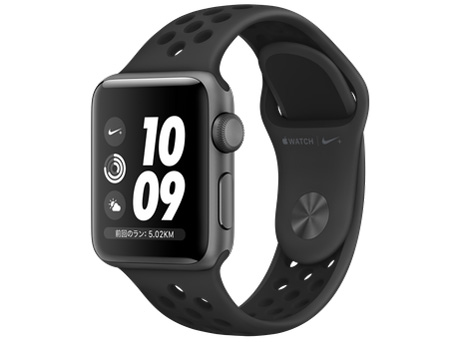 Apple Watch Nike+ Series 3 GPSモデル 38mm MTF12J/A [アンスラサイト/ブラックNikeスポーツバンド]