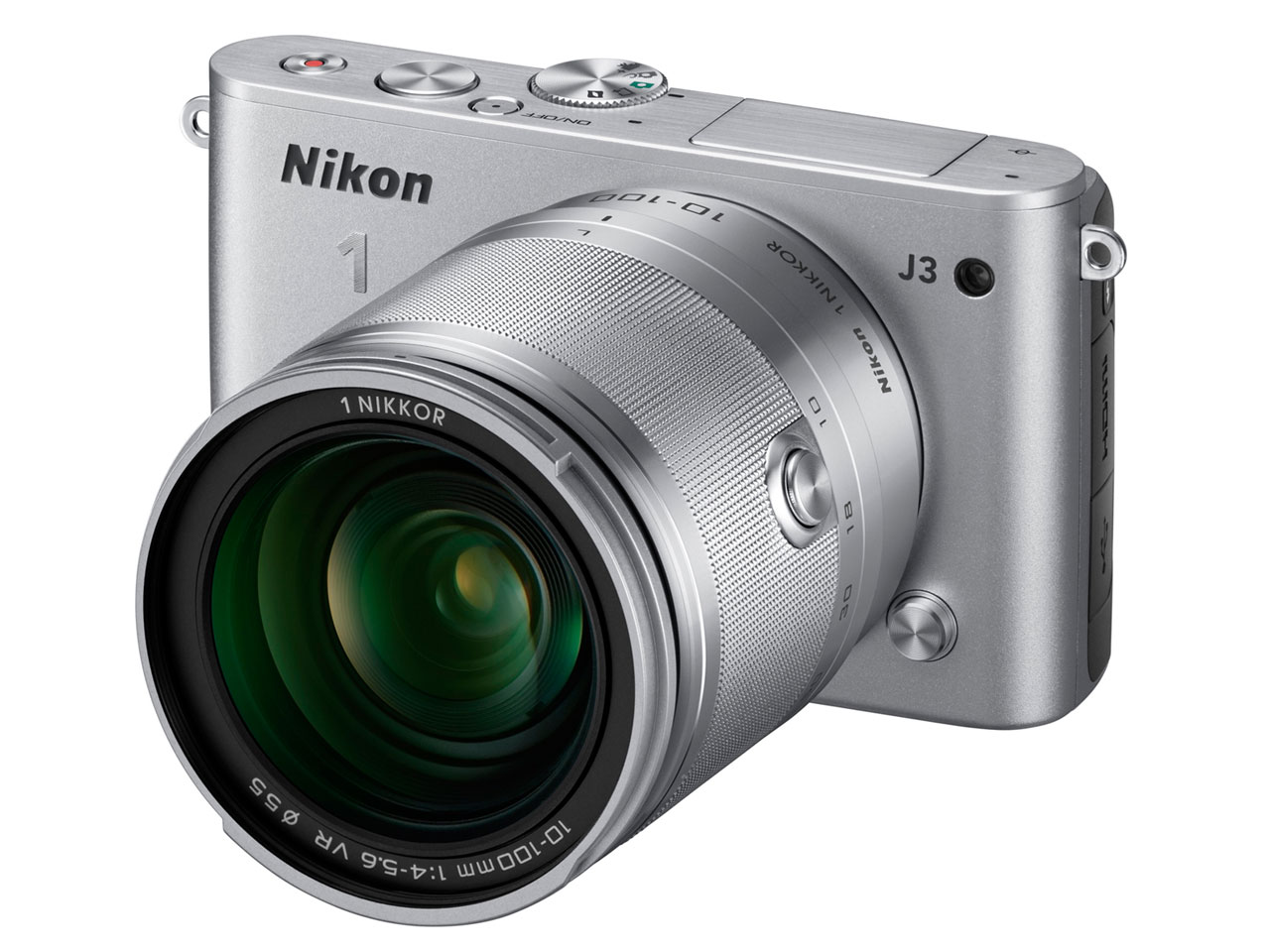 Nikon 1 J3 小型10倍ズームキット [シルバー]