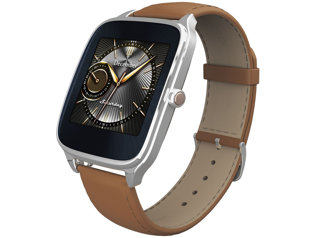 ASUS ZenWatch 2 WI501Q(BQC)-CML04 [シルバー/キャメル]