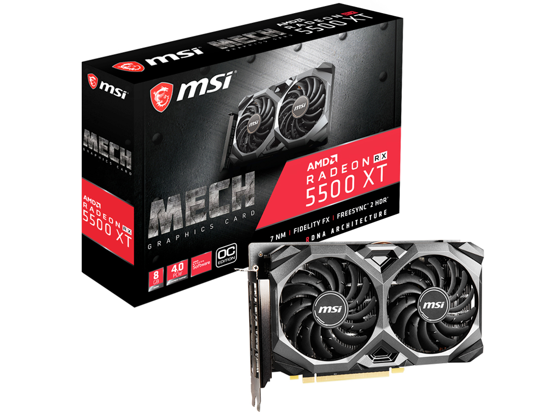 Radeon RX 5500 XT MECH 8G OC [PCIExp 8GB]