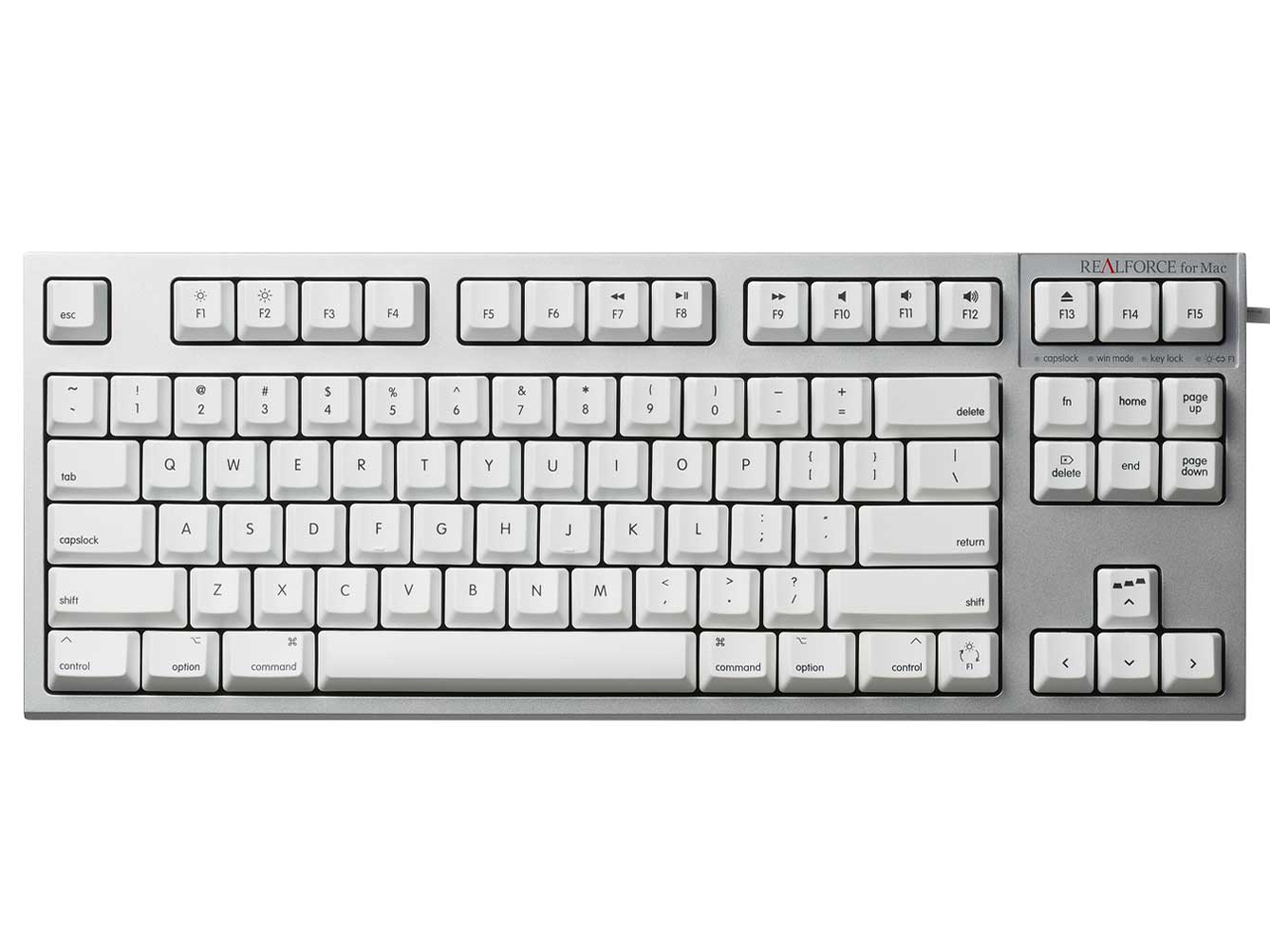 REALFORCE TKL SA for Mac R2TLSA-US3M-WH [スーパーホワイト+シルバー]