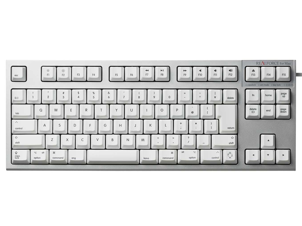 REALFORCE TKL for Mac R2TL-JPVM-WH [スーパーホワイト+シルバー]