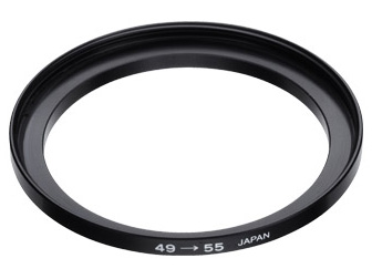 ステップアップリング 49～55mm [ブラック]