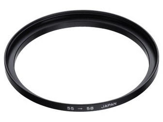 ステップアップリング 55～58mm [ブラック]