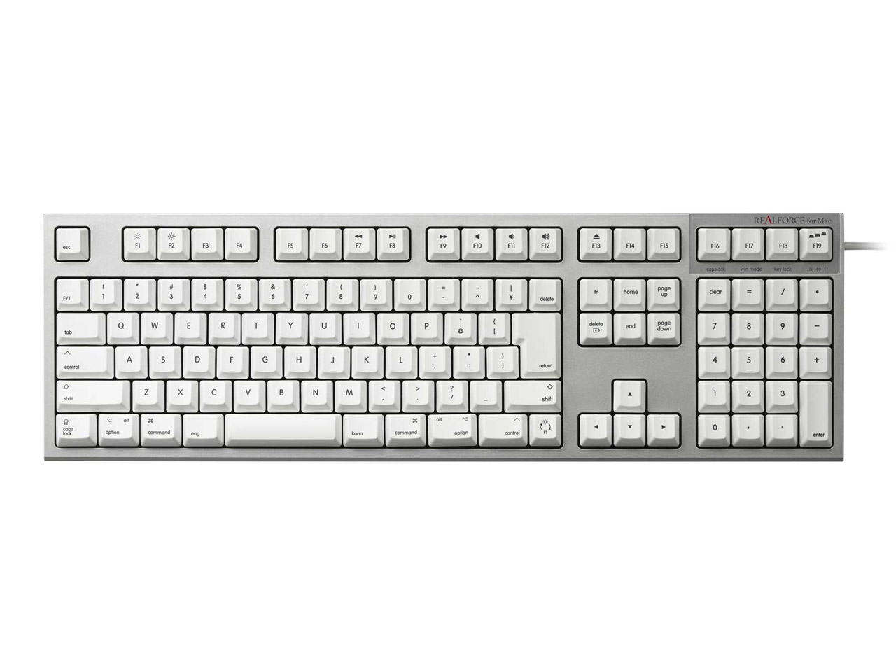 REALFORCE SA for Mac R2SA-JP3M-WH [スーパーホワイト+シルバー]