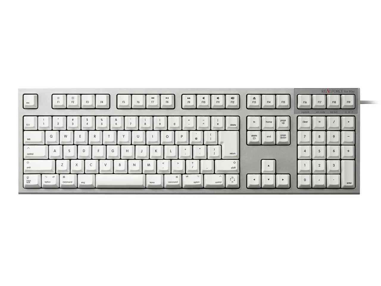 REALFORCE for Mac R2-JPVM-WH [スーパーホワイト+シルバー]