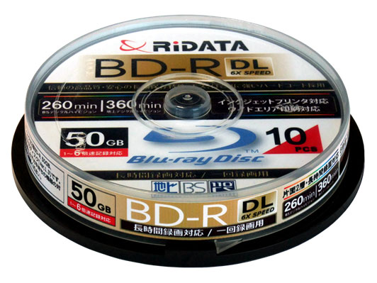 RIDATA BD-R260PW 6X.10SP A [BD-R DL 6倍速 10枚組]