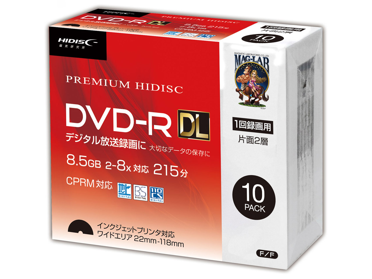 HDDR21JCP10SC [DVD-R DL 8倍速 10枚組]