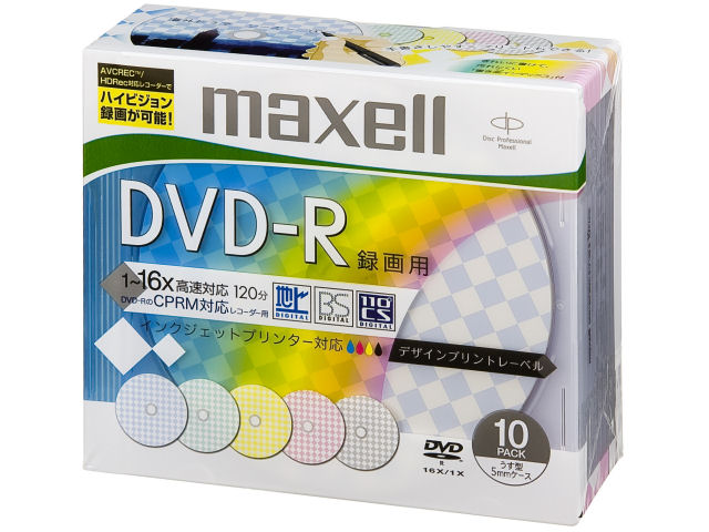 DRD120PMIXC.S1P10S B (DVD-R 16倍速 10枚組)