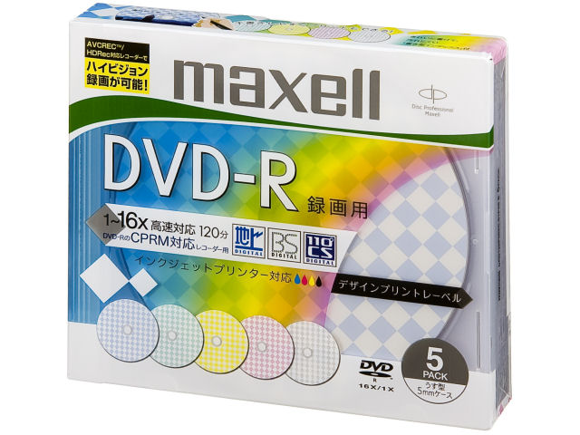 DRD120PMIXC.S1P5S B (DVD-R 16倍速 5枚組)