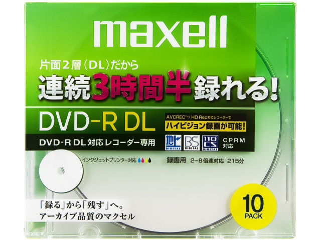 DRD215WPB.10S (DVD-R DL 8倍速 10枚組)