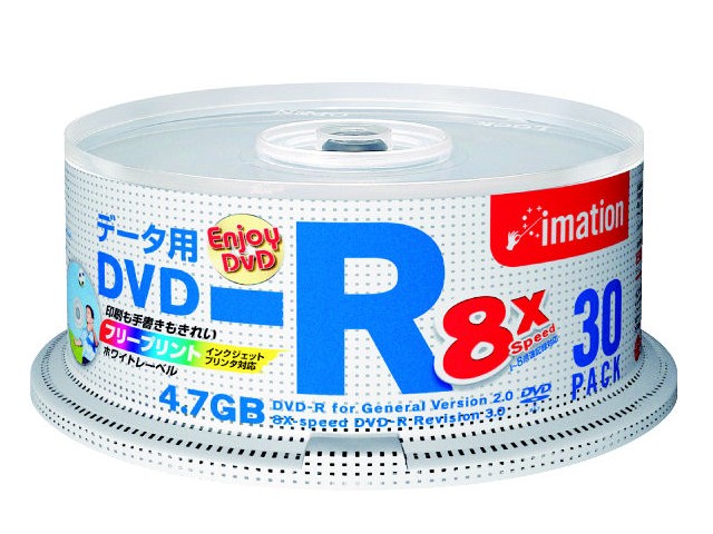 DVD-R 4.7PWGx30 (DVD-R 8倍速 30枚組)