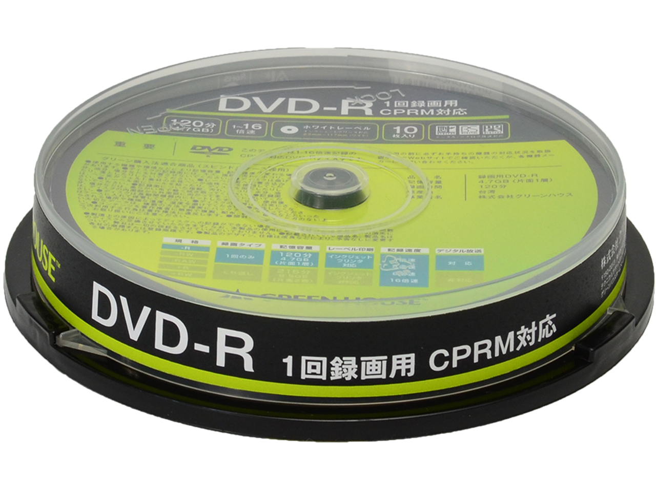 GH-DVDRCA10 [DVD-R 16倍速 10枚組]