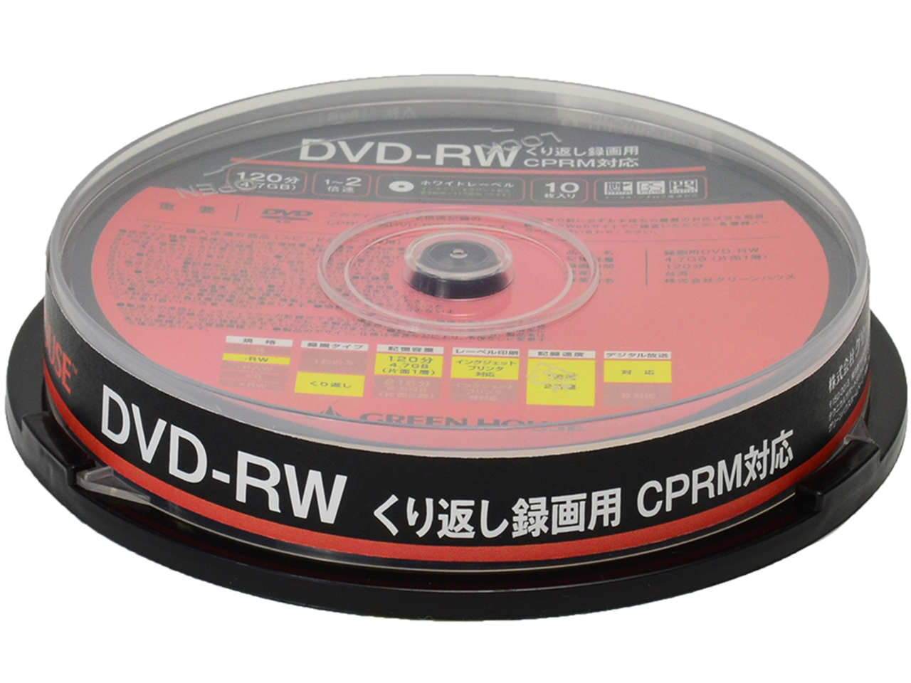 GH-DVDRWCA10 [DVD-RW 2倍速 10枚組]