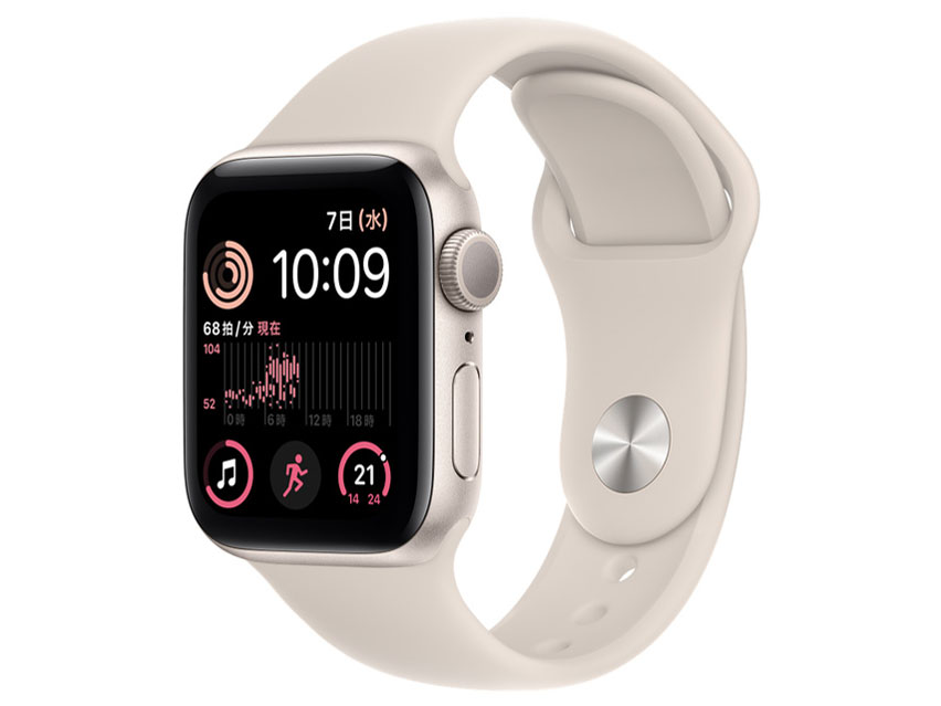 Apple Watch SE 第2世代 GPSモデル 40mm MNJP3J/A [スターライトスポーツバンド]