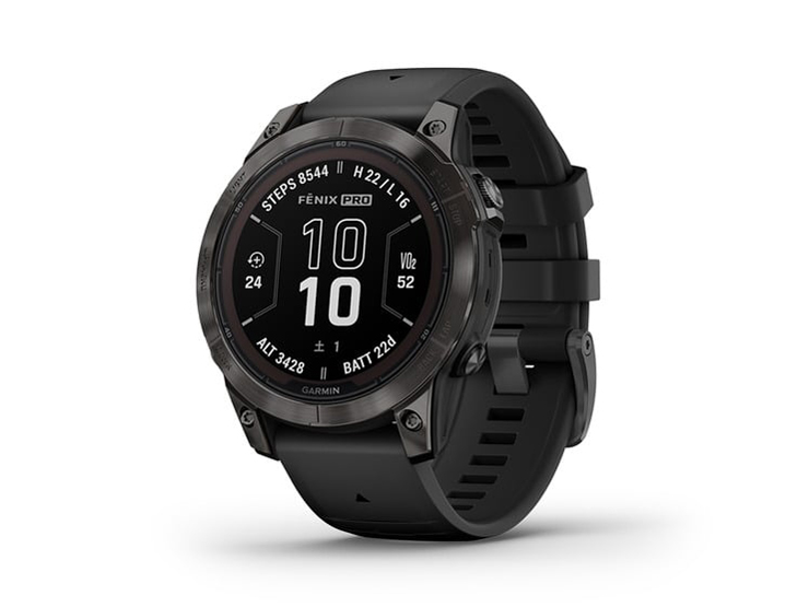 fenix 7 Pro Sapphire Dual Power 010-02777-52 [Ti Carbon Gray DLC/Black]