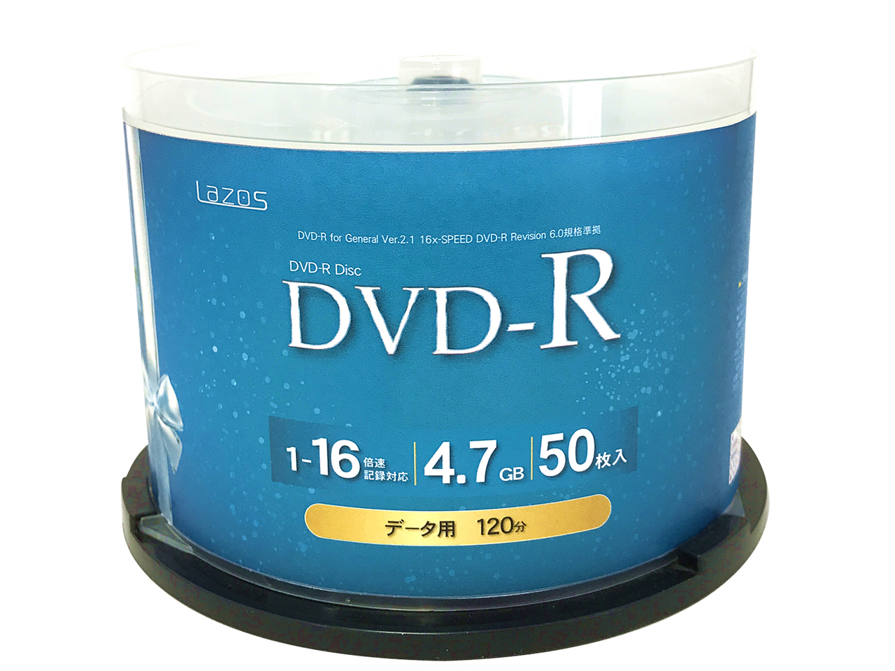 Lazos LA-D50P [DVD-R 16倍速 50枚組]