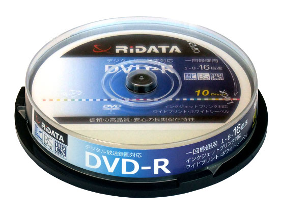 RIDATA DRCP16X.PW10RD D [DVD-R 16倍速 10枚組]