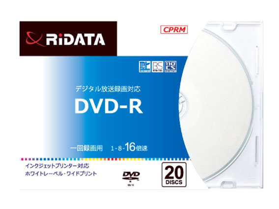 RIDATA D-RCP16x.PW20RD SC D [DVD-R 16倍速 20枚組]