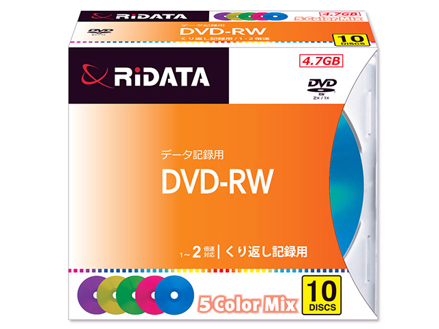 RIDATA DVD-RW4.7G. MIX10P A [DVD-RW 2倍速 10枚組]