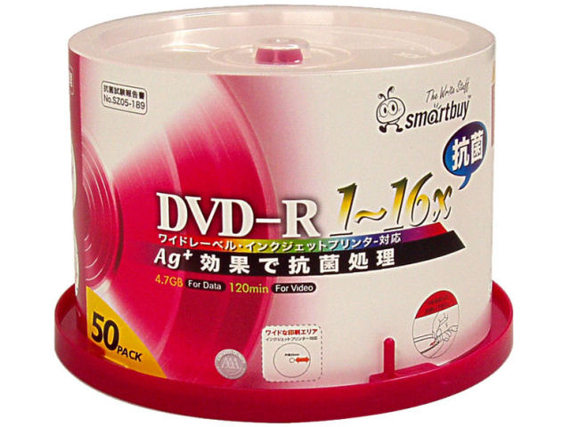 SMR47-AGC16X50PW (DVD-R 16倍速 50枚組)