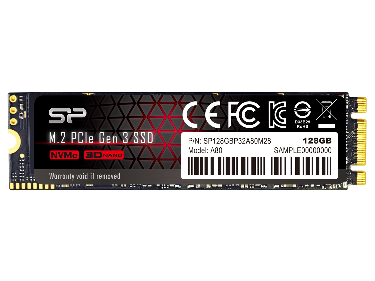 PCIe Gen 3x2 P32A80 SP128GBP32A80M28