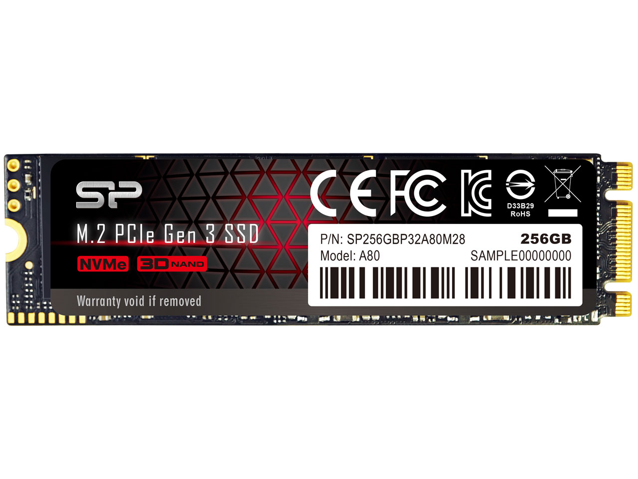 PCIe Gen 3x2 P32A80 SP256GBP32A80M28