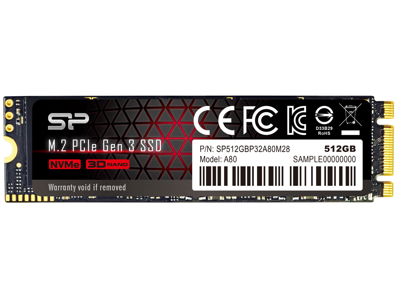 PCIe Gen 3x2 P32A80 SP512GBP32A80M28