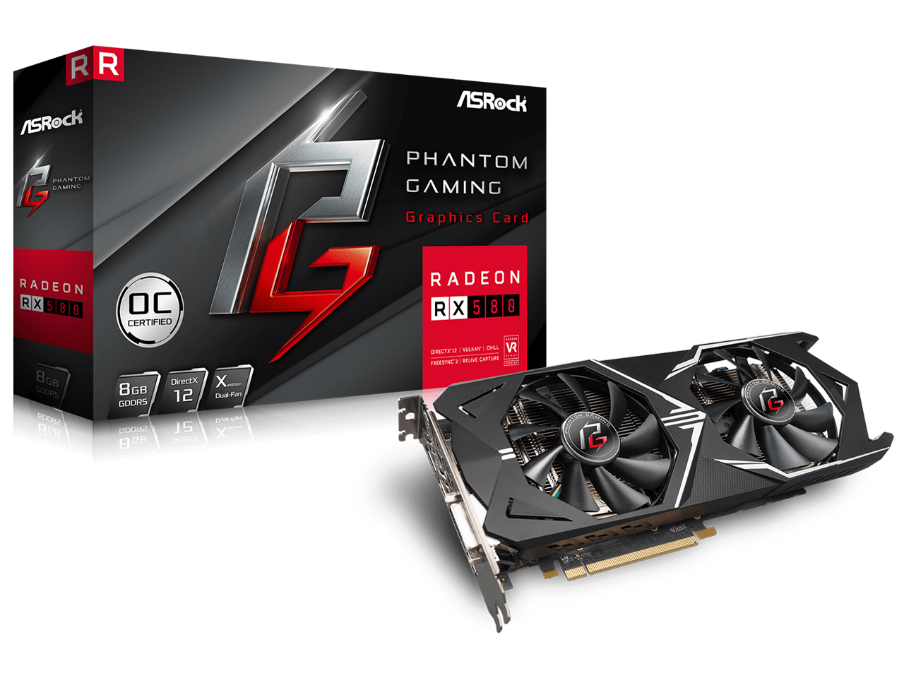 Phantom Gaming X Radeon RX580 8G OC [PCIExp 8GB]