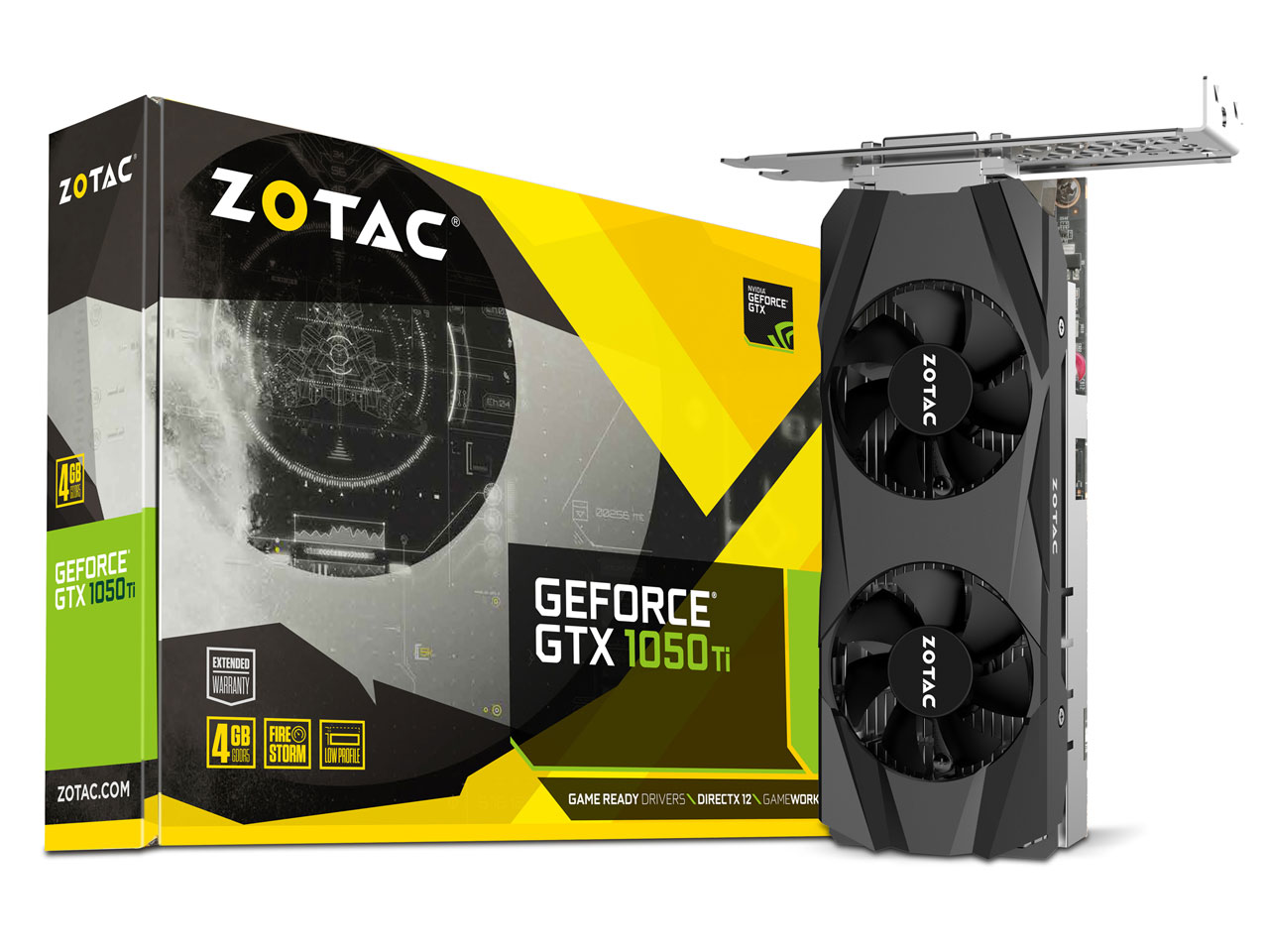 ZOTAC GeForce GTX 1050 Ti Low Profile ZT-P10510E-10L [PCIExp 4GB]