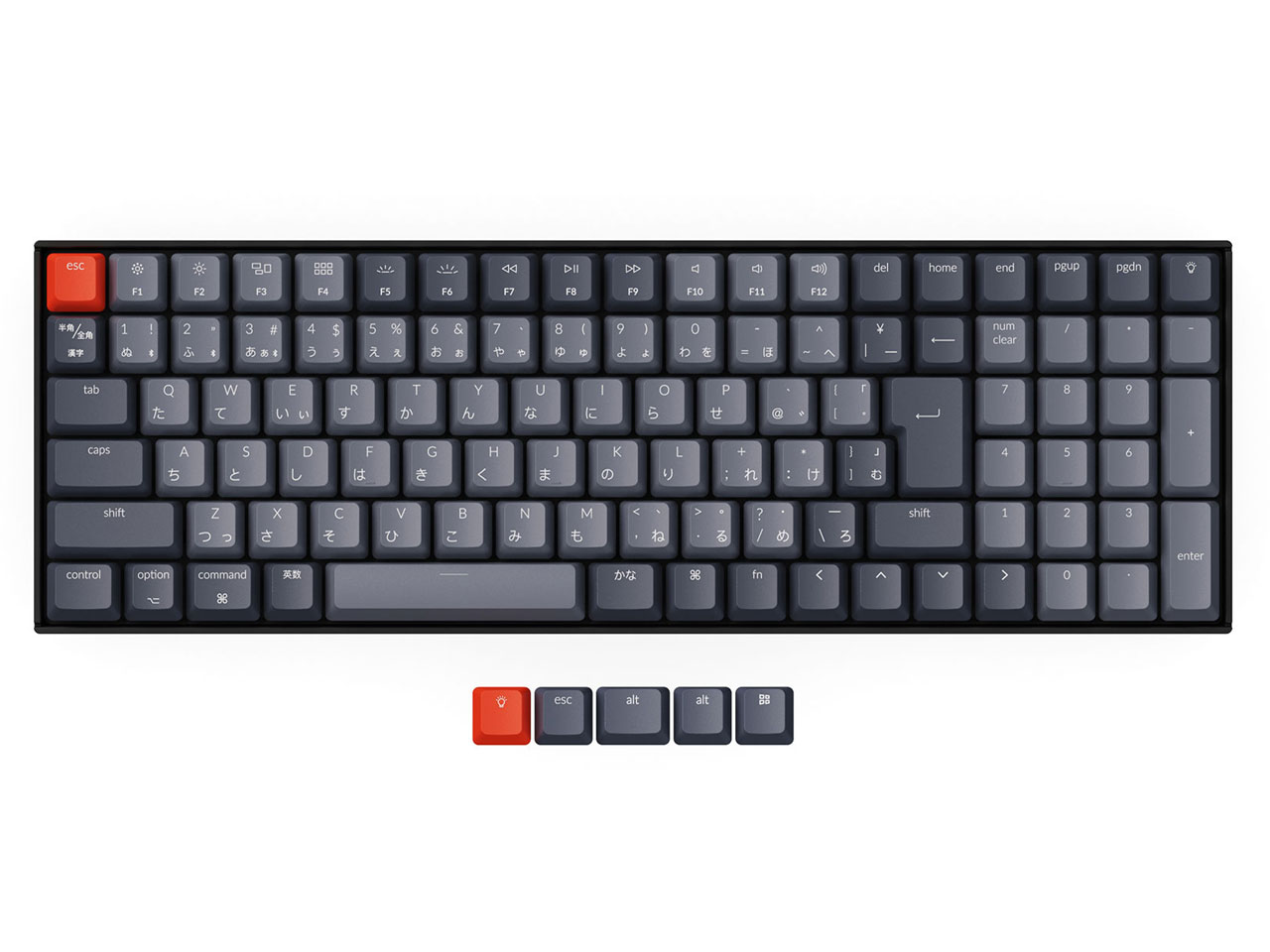 K4 Wireless Mechanical Keyboard V2 White LED K4-A1-JIS 赤軸