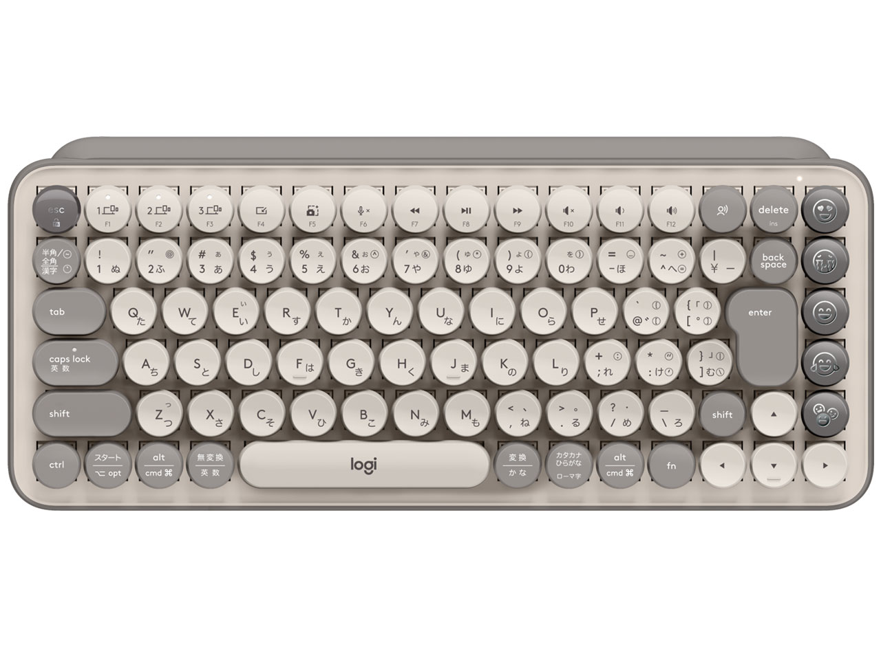 POP KEYS K730GY 茶軸 [グレージュ]