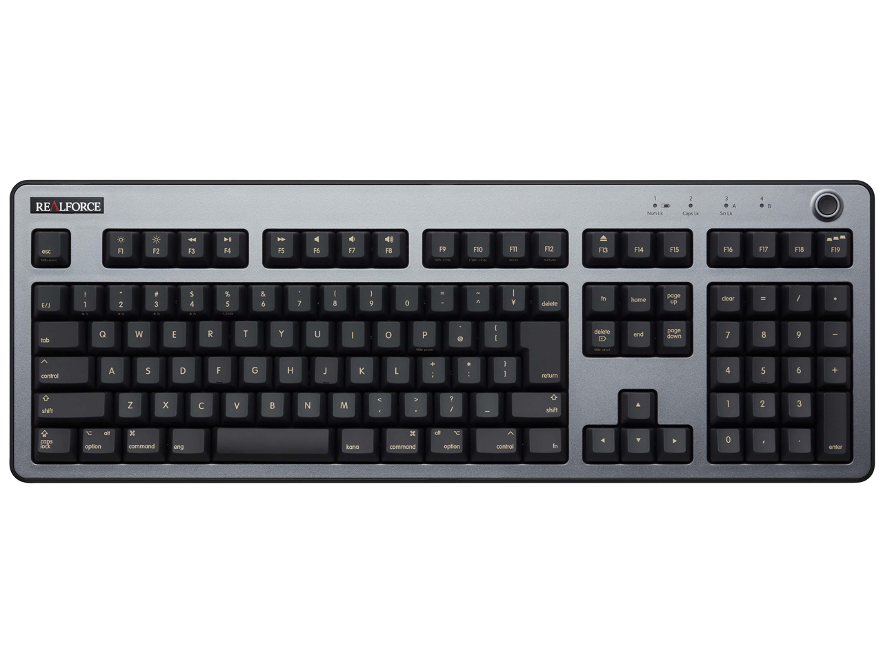 REALFORCE R3 Mac配列 R3HE11 [ダークシルバー/ブラック]