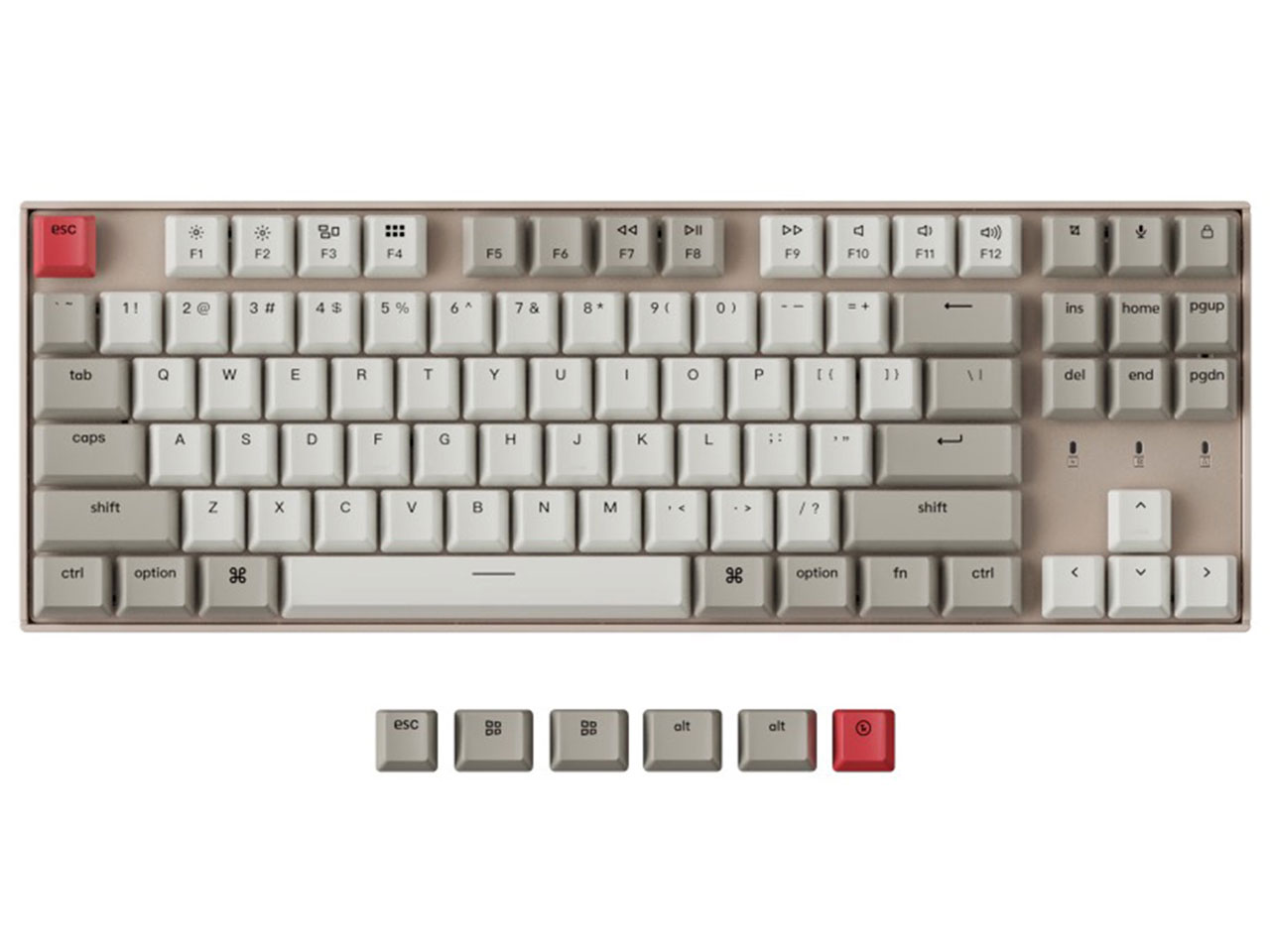 K8 Non-Backlight Wireless Mechanical Keyboard K8-K3-US 茶軸