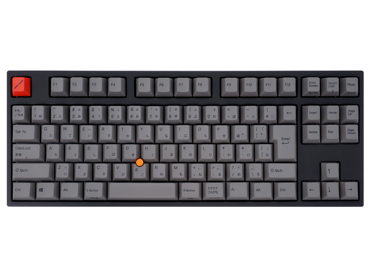 Quattro TKL AS-KBQ91/LRGBA 赤軸 [黒/グレー]