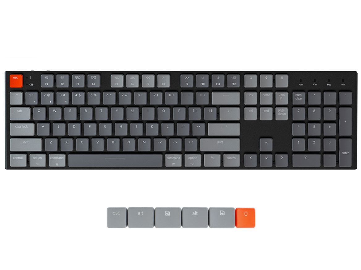 K1 Wireless Mechanical Keyboard テンキー付 US 青軸