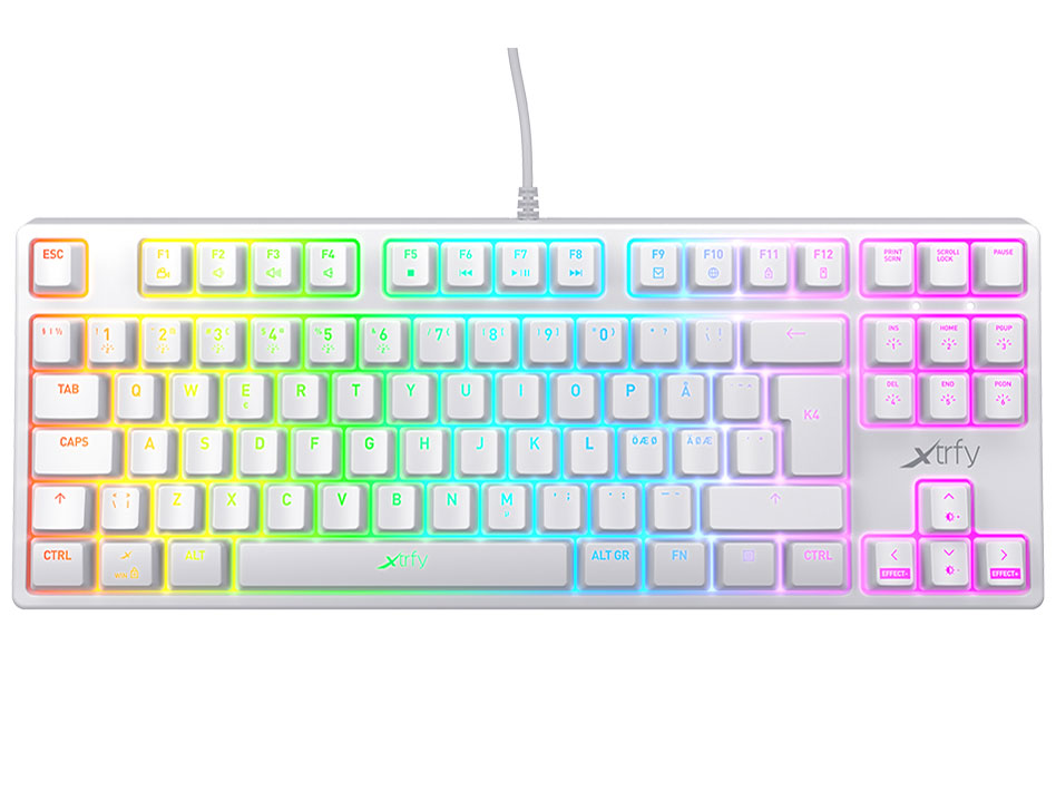 K4 TKL RGB WHITE 赤軸 [ホワイト]