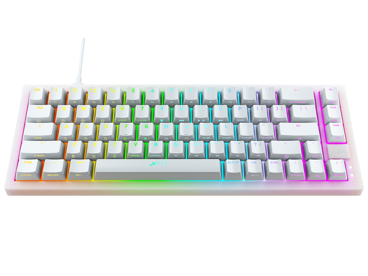 K5 COMPACT RGB TRANSPARENT WHITE K5-RGB-CPT-TPWHITE-R-US 赤軸 [WHITE]