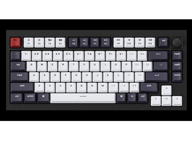 Q1 QMK Custom Mechanical Keyboard ノブバージョン Q1-M1-US 赤軸 [カーボンブラック]