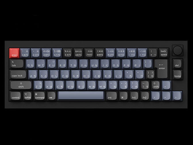 Q2 QMK Custom Mechanical Keyboard ノブバージョン Q2-M2-JIS 青軸 [カーボンブラック]