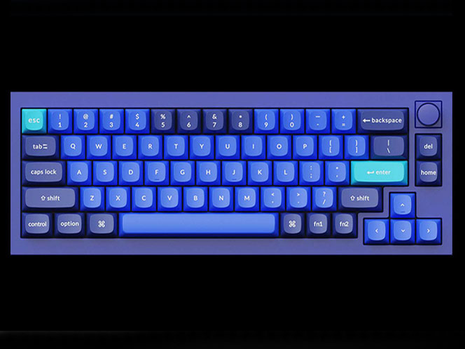 Q2 QMK Custom Mechanical Keyboard ノブバージョン Q2-O1-US 赤軸 [ネイビーブルー]