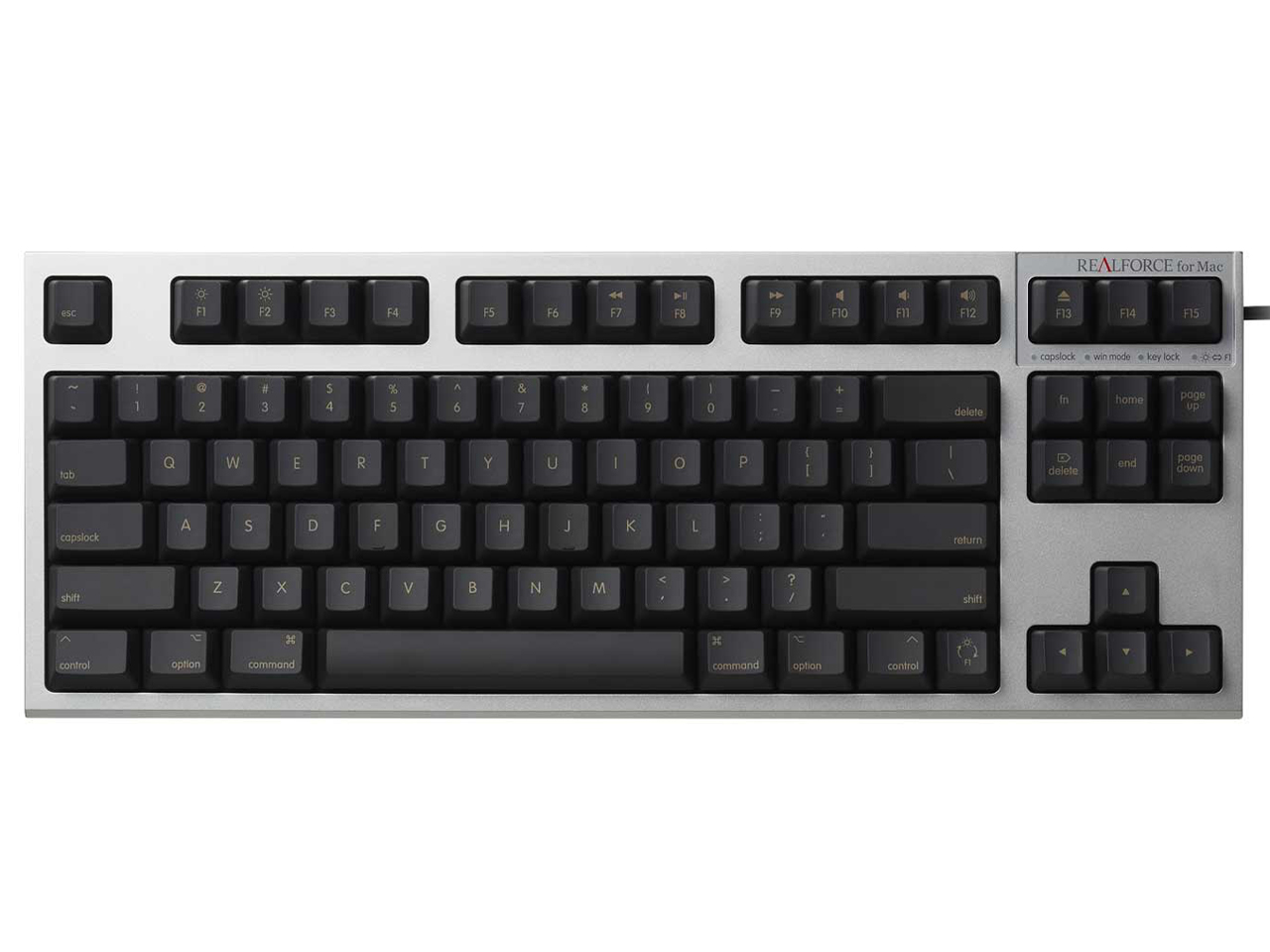 REALFORCE TKL for Mac R2TL-USVM-BK [ブラック+シルバー]