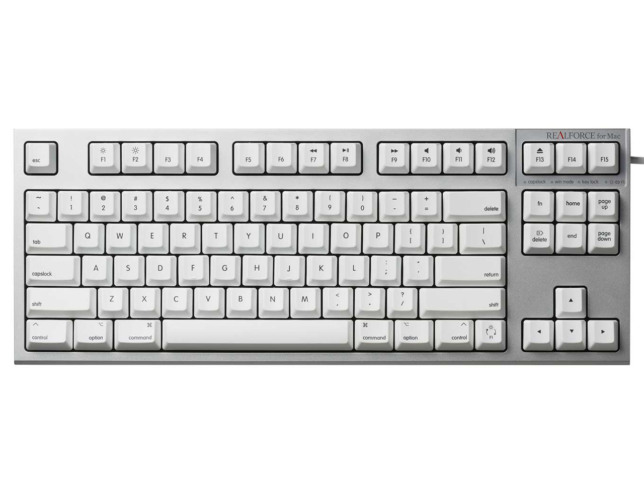 REALFORCE TKL for Mac R2TL-USVM-WH [スーパーホワイト+シルバー]