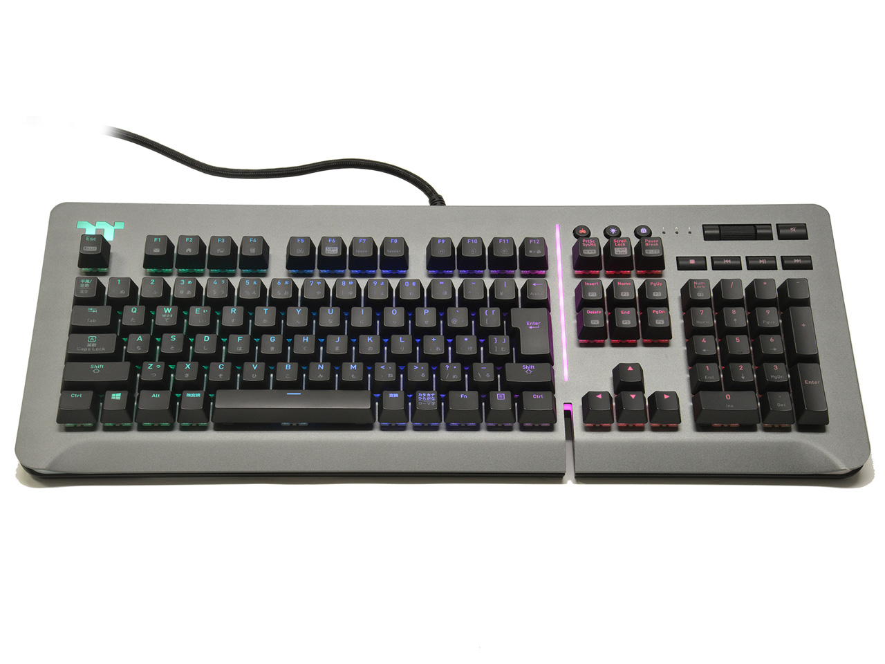TT PREMIUM GAMING LEVEL 20 RGB TITANIUM Cherry MX Blue KB-LVT-BLSRJP-01 [チタニウム]