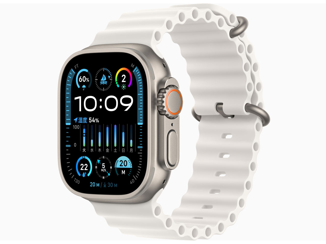 Apple Watch Ultra 2 GPS+Cellularモデル 49mm MREJ3J/A [ホワイトオーシャンバンド]