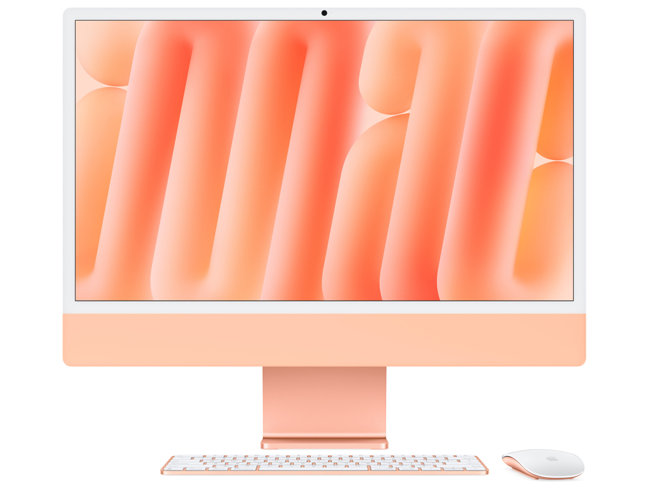 iMac 24インチ Retina 4.5Kディスプレイモデル M4チップ 8コアGPU 256GB SSD 16GBメモリ [オレンジ]