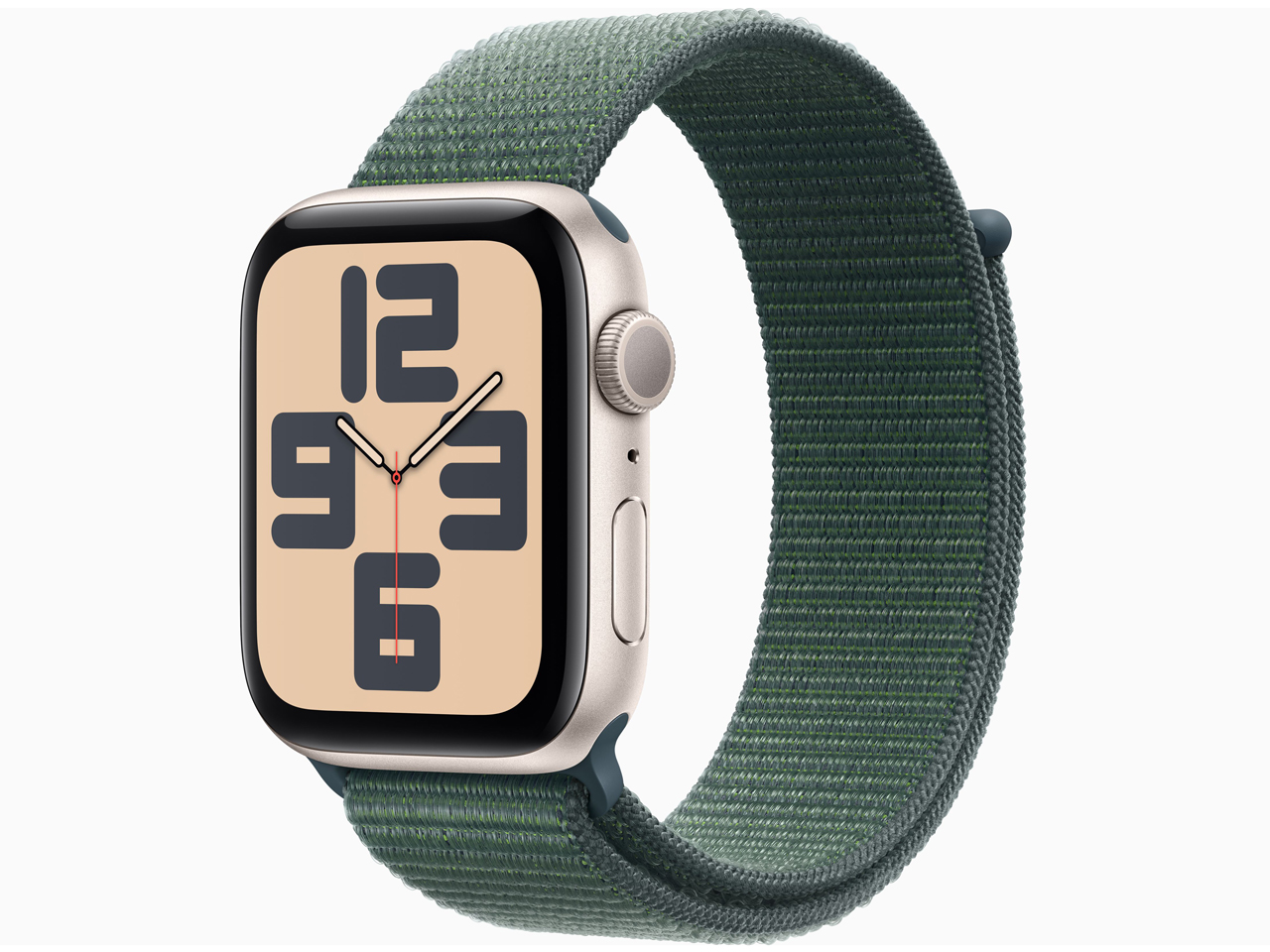 Apple Watch SE 第2世代 GPSモデル 44mm MXEW3J/A [スターライト・レイクグリーンスポーツループ]