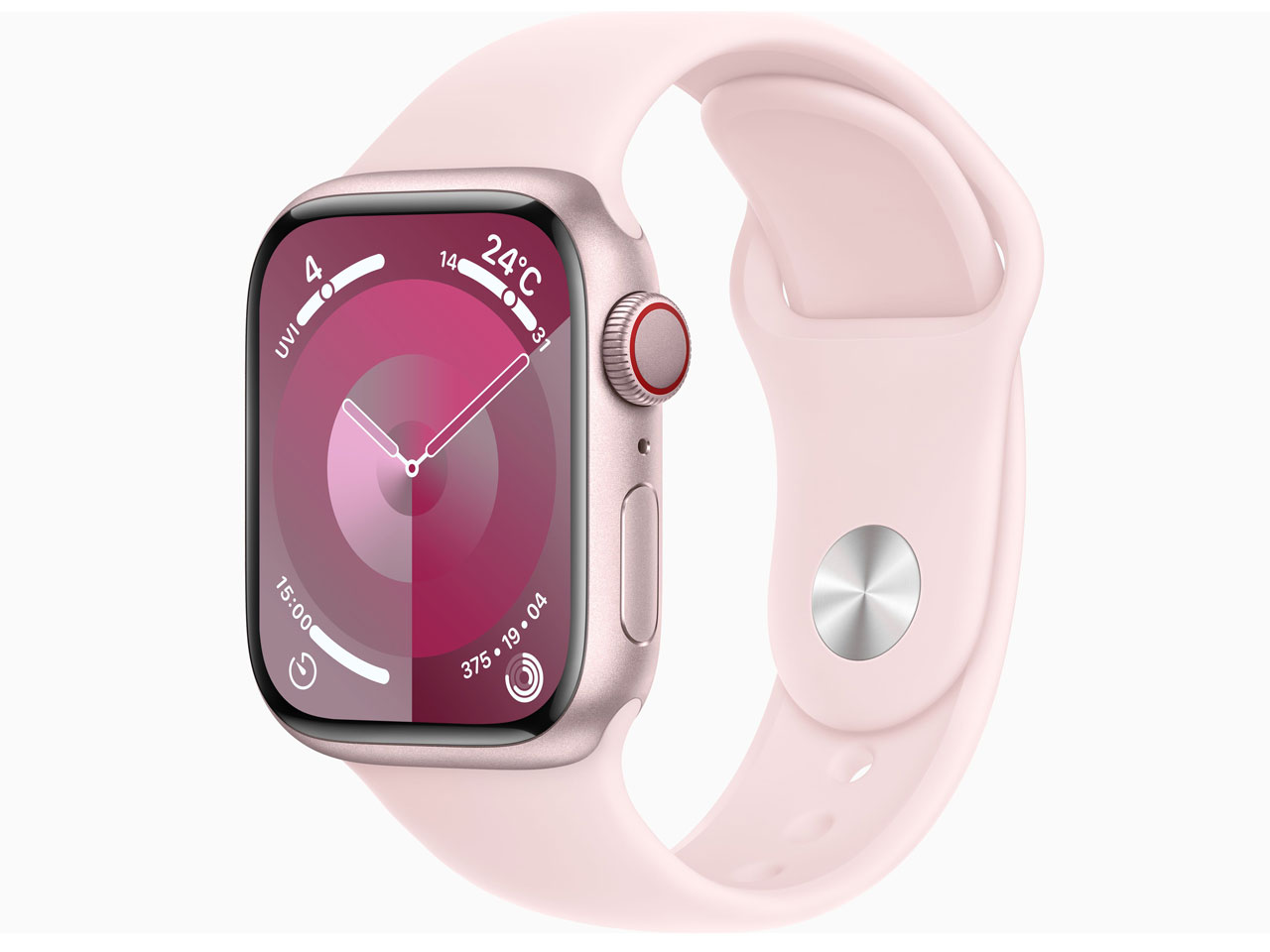 Apple Watch Series 9 GPS+Cellularモデル 41mm MRHY3J/A [ピンク/ライトピンクスポーツバンド S/M]