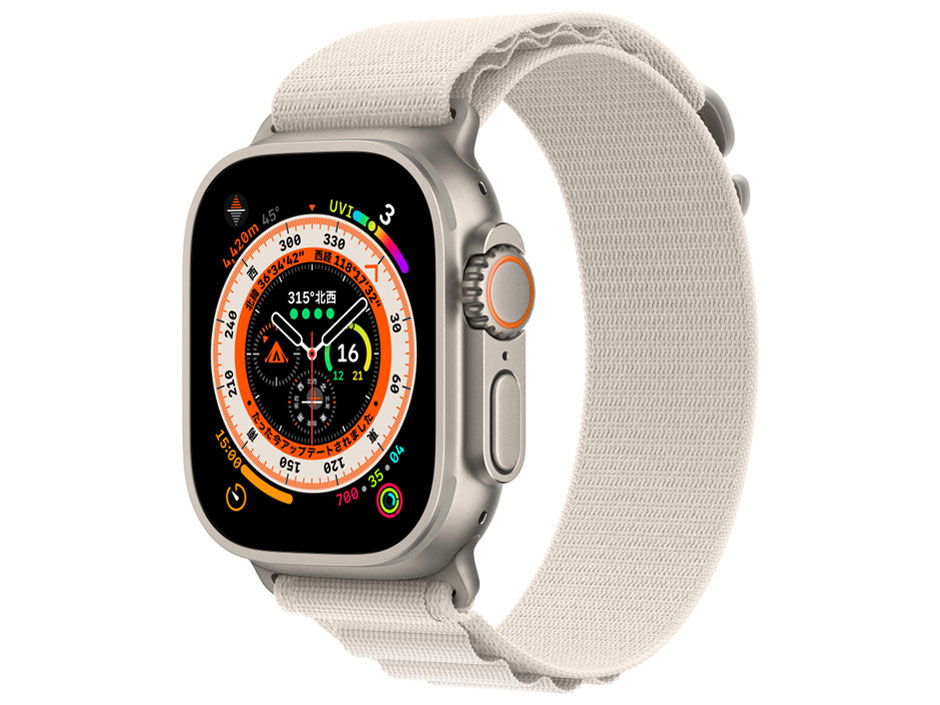 Apple Watch Ultra GPS+Cellularモデル 49mm MQFT3J/A [スターライトアルパインループ L]